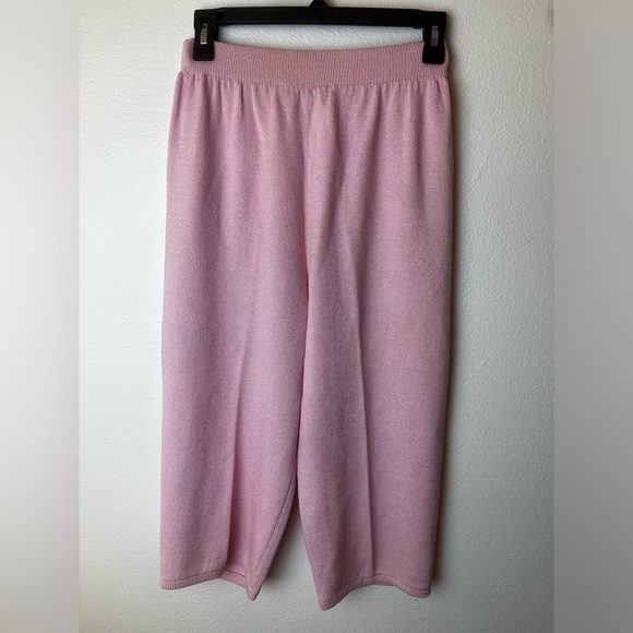 St John By Marie Grey High Waisted Pink Cropped Trousers Size 2 - Picture 5 of 5